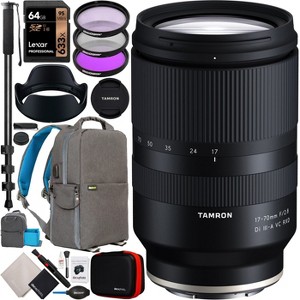 Tamron 17-70mm F2.8 Di IIIA VC RXD Lens for Sony E-Mount APS-C Mirrorless Camera Bundle - 1 of 4