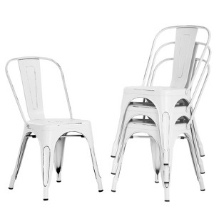 BestMassage Metal Dining Chairs Metal Chair for Indoor Outdoor Chairs Perfect for Restaurants - 1 of 4