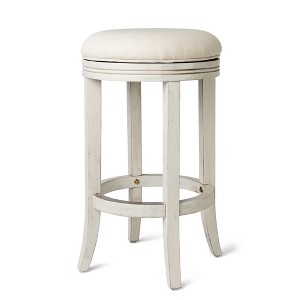 Maven Lane Eva Swivel Backless Fabric Counter Height Bar Stool - 1 of 4