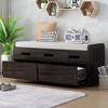 NicBex Shoe Rack Bench Shoe Storage Organizer Rustic Storage Bench with 2 Drawers Hidden Storage Space for Entryway Bedroom - 3 of 4