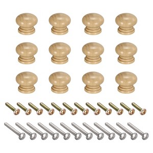 Unique Bargains Wood DIY Corrosion-Resistant Dressing Table Cabinet Knob 12 Pcs - 1 of 4
