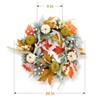 20 Inch Autumn Wreaths for Front Door, Pumpkin Wreath with Maple Leaves, Fall Wreath for Wall Window Outdoor Porch Thanksgiving Harvest Decor - 3 of 4