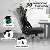 KERDOM Ergonomic Desk Chair Breathable Mesh Task Chair with Wheels Lumbar Support Home Desk Office Chair with Flip up Armrest,Black - 4 of 4