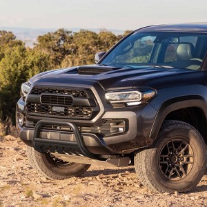 Bull Bar Compatible with Tacoma 2016-2022/F-150 2004-2022, Front Bumper Guards, Push Bar for Trucks with Skid Plate, Front Grille Brush Guards - 1 of 4