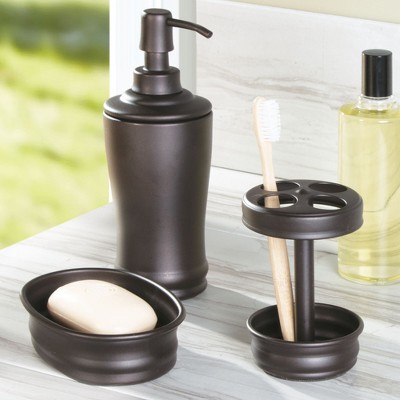 Bronze 8-Inch Tall Metal Liquid Soap Dispenser Pump