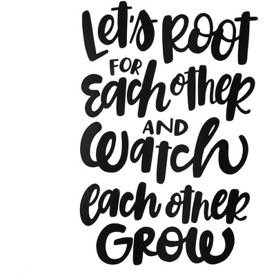 Stockroom Plus Inspirational Removable Wall Decal for Office, "Let's Root for Each Other Grow", 17 x 20.3 in
