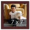 PosterPalooza | Square Minimalist Brown Picture Frame - UV Acrylic, Foam Board Backing, Hanging Hardware - 2 of 4