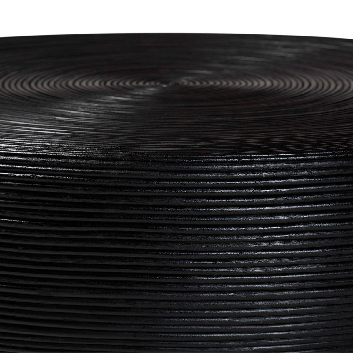 bali & pari Tokyo Laminated Natural Rattan Coffee Table Black - thumbnail 2