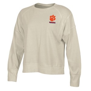 NCAA Clemson Tigers Women's Long Sleeve Cream T-Shirt - 1 of 3