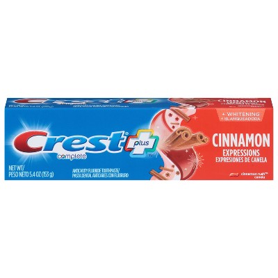 Crest Complete Plus +Whitening Anticavity Cinnamon Expressions Fluoride Toothpaste 5.4 oz