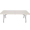 Hampden Furnishings 30"x72" Baldwin Collection Fold-In-Half Table Gray: Portable, Sturdy, No Assembly, 5-Year Warranty - 2 of 4