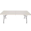 Hampden Furnishings 30"x72" Baldwin Collection Fold-In-Half Table Gray: Portable, Sturdy, No Assembly, 5-Year Warranty - image 2 of 4