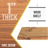 RESTORE Autumn Brown 24 in. Wood Shelf (Wood Only) by Pipe Decor - 4 of 4