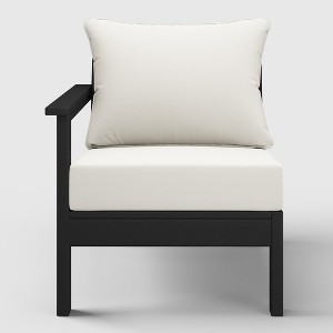 WestinTrends  Avalon Outdoor Patio HDPE Left Arm Facing Sectional Corner Club Chair with Patio Cushions - 1 of 4