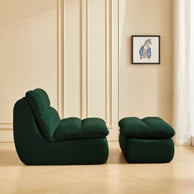 NicBex Couches for Living Room Recliner Single Seat Upholstered Lounge Chair Sofa Modern Design Accent Sofa with Ottoman