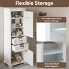 71" Bathroom Storage Cabinet, Freestanding Floor Storage Cabinet With Adjustable Shelf & Drawers, Wood Kitchen Pantry Storage Cabinet For Living Room - 2 of 4