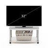 Furinno Industrial No Tools Elevated TV Stands with 2-tier Open Storage Shelves TV Console for TVs up to 25 inch White Oak - 2 of 4