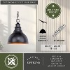 VAXCEL Delano 1 Light Bronze Gold Farmhouse Outdoor Barn Dome Pendant - 4 of 4