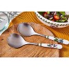 Portmeirion Botanic Garden Set of 2 Salad Servers, 10 Inch Salad Serving Set, Azalea and African Lily Motifs, Made from Stainless Steel and Porcelain - 4 of 4