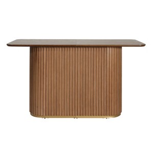 Gulches 63" Counter Height Dining Table, Mid-Century Industrial Style with Pedestal Base, Light Ash Finish, Seats 4-6 - 1 of 4