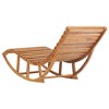 vidaXL Rocking Sun Lounger with Cushion Solid Teak Wood - 3 of 4