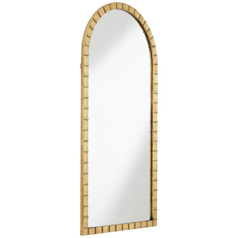 Uttermost Portina Matte Gold 24" x 48" Arched Wall Mirror, 5 of 8