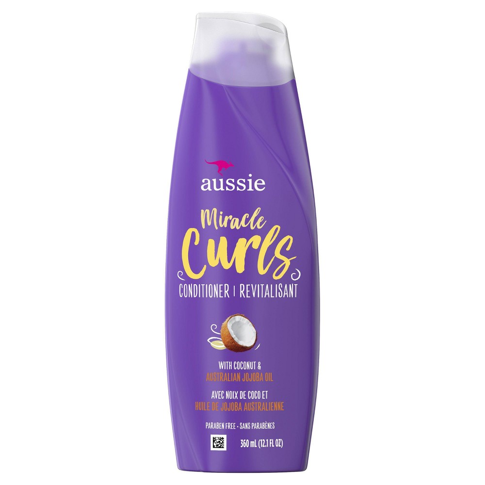 Photos - Hair Product Aussie Paraben-Free Miracle Curls Conditioner with Coconut & Jojoba Oil Fo 