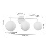 JONATHAN Y Louis Parisian Globe Metal/Frosted Glass Modern Contemporary LED Vanity Light - 4 of 4
