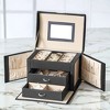 3-Tier Jewelry Box, Lockable Travel Case with Handle - 2 of 4