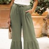 Amaryllis Women's Flowy Tiered Pants High-Waisted Drawstring Wide-Leg Relaxed Fit Casual Boho Style - 2 of 3