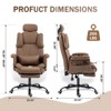 Massage Office Chair for Back Pain Relief, 155° Reclining Comfy Chair with Footrest - 3 of 4
