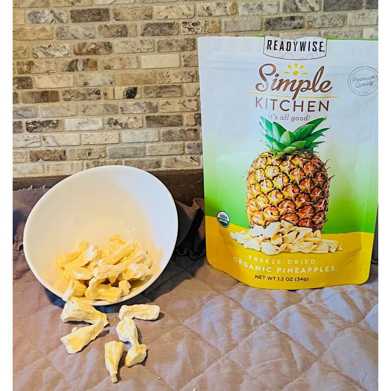 ReadyWise Simple Kitchen Organic Freeze Dried Pineapple - 7.2oz/6ct, 6 of 8