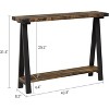 Farmhouse Console Table with Storage, 43.3 Inch 2-Tier Entryway Table with Metal Frame, Sofa Table for Living Room - 2 of 4