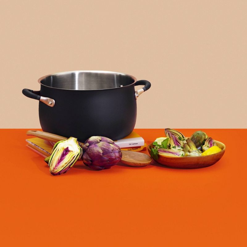 Meyer Accent Series 8qt Stainless Steel Induction Stockpot Matte Black, 5 of 7