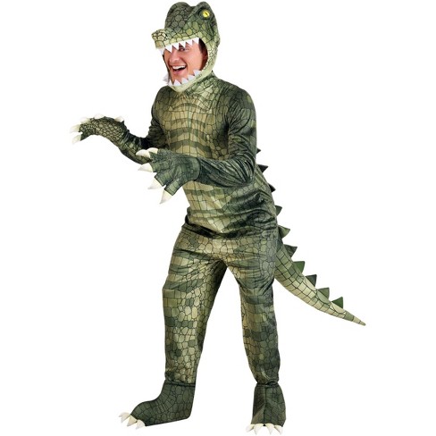 Halloweencostumes.com Medium Adult's Dangerous Alligator Costume, Green ...