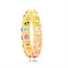 Bella Silver Sterling Silver Rainbow CZ Eternity Band Ring  - Available Sizes:  6 ,  8 ,  9 ,  7 - 2 of 3