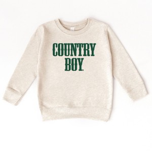 Country Boy Puff Print - Toddler Graphic Sweatshirt and Youth Graphic Sweatshirt - 1 of 3