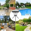 Patio Bistro Table, 24" Round Outdoor Coffee Table with 2" Umbrella Hole - 4 of 4