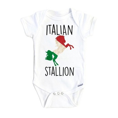 Italian Stallion Onesie® Baby Boy Girl Clothes Infant Bodysuit Funny Cute Newborn GS1
