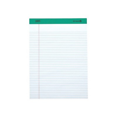 Staples Notepads 8.5" x 11.75" Narrow White 50 Sh./Pad 12 Pads/PK (21675) TR58187/21675