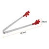Unique Bargains Stainless Steel Silicone Tips Hand Shape Kitchen Cooking Food Tongs - 2 of 4