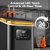 ZAFRO Countertop Ice Maker with LED Display & Timer, 26lbs/24H, Self-Cleaning, Portable Handle, Compact for Home/Kitchen (Black) - 2 of 4