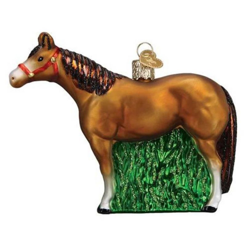 Old World Christmas 3.75 In Quarter Horse Ornament Rodeo Pet Tree Ornaments, 1 of 4
