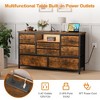 Jojoka 8 Dresser TV Stand with Power Outlet & LED Light, 47'' Wide TV Stand with 8 Deep Drawers for Bedroom - 4 of 4
