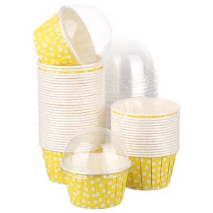 Unique Bargains Thick Foil Paper Oil-proof Soft Reliable Baking Cups 50 Pcs - 1 of 4