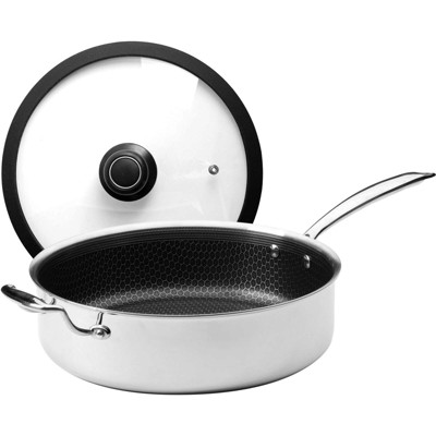 Frieling Black Cube, Saute Pan w/Lid and helper handle, 11" dia., 4.5 qt., Stainless steel/quick release