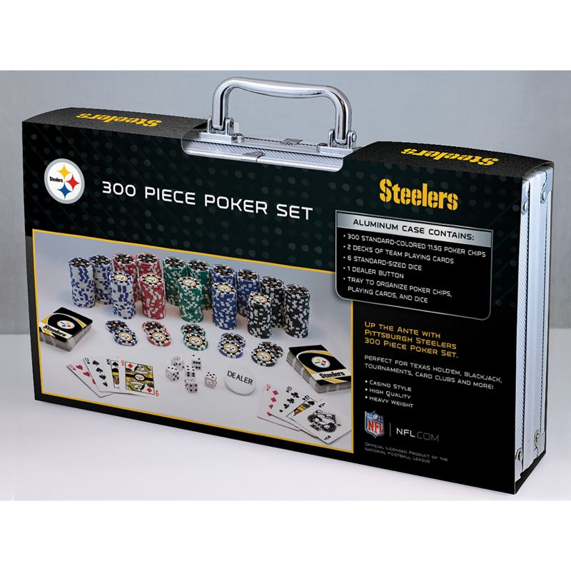 MasterPieces 300 Piece Poker Chip Set - NFL Pittsburgh Steelers, 5 of 9