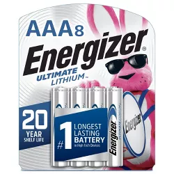 Energizer Ultimate Lithium AAA Batteries - 8pk Lithium Battery