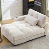 Oversized Chaise Lounge Lazy Single Sofa Couch Cozy Sleeper Sofa Bed with Switchable Armrest, USB Ports, Cup Holder, Side pocket & Pillow-ModernLuxe - 2 of 4