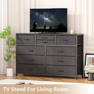 45" Wide TV Stand Dressers with 10 Drawers Fabric Dressers for Bedroom, Modern Chest of Drawers, Lightweight Large Storage Organizer - 1 of 4